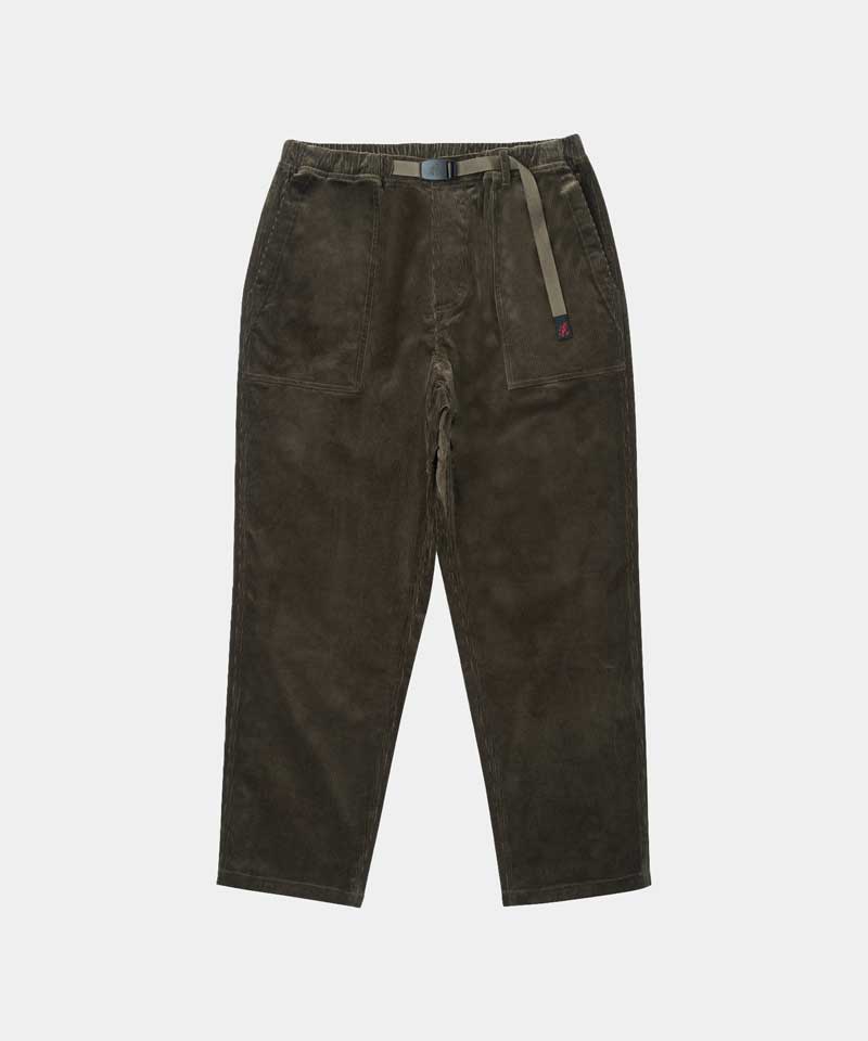 Gramicci Corduroy Loose Tapered Ridge Pant in Olive Green