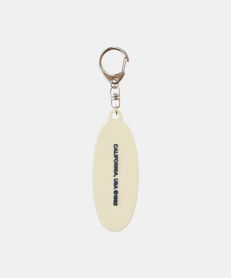 Oval Key Ring in Off White