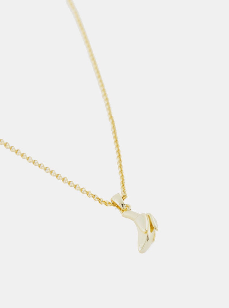 Gold Plated Silver Banana Necklace