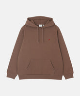 One Point Hooded Sweatshirt in Brown
