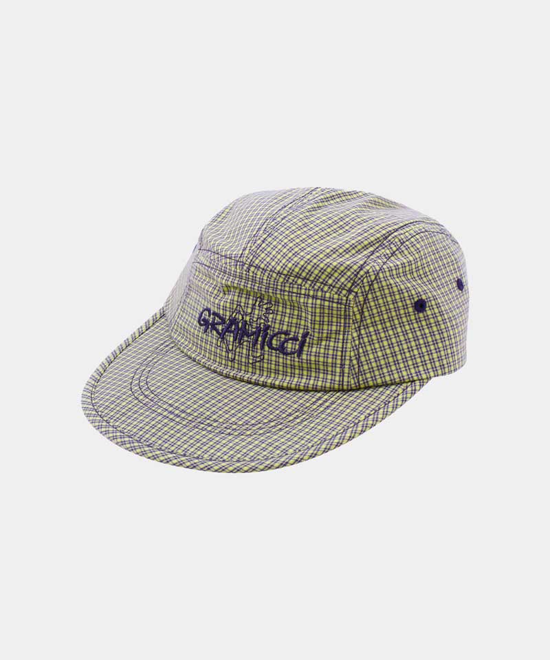 Checkered Long Bill Hat in Sierra Check Mint