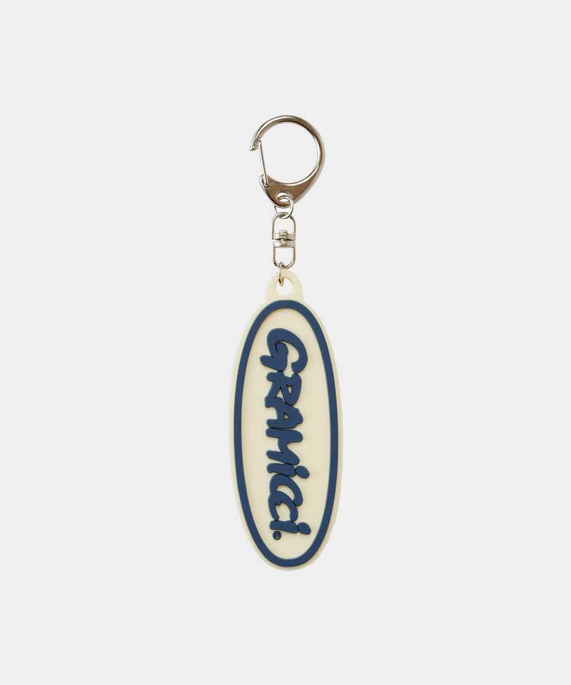 Oval Key Ring in Off White