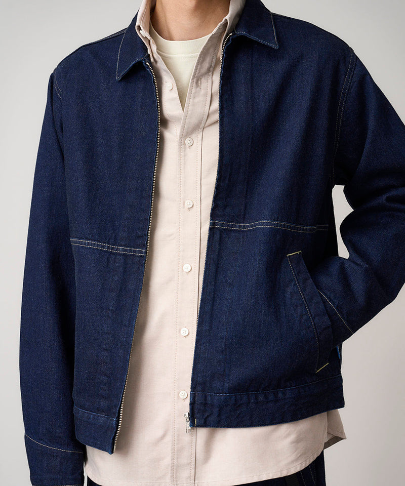 Japanese Slub Denim Jacket in Indigo