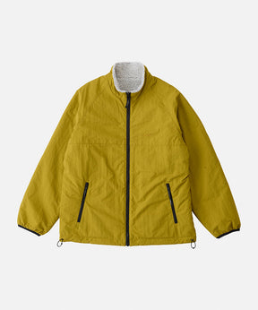 Reversible Sherpa Jacket in Natural / Chartreuse