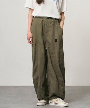 Nylon Loose Ballon Pant in Burnt Olive