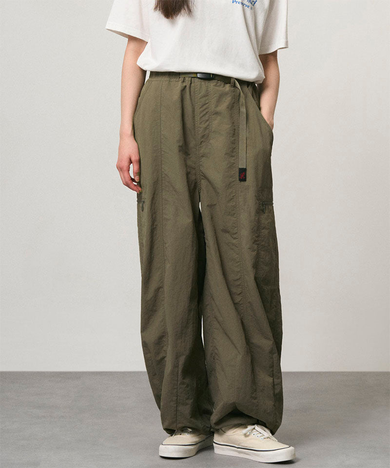 Nylon Loose Ballon Pant in Burnt Olive