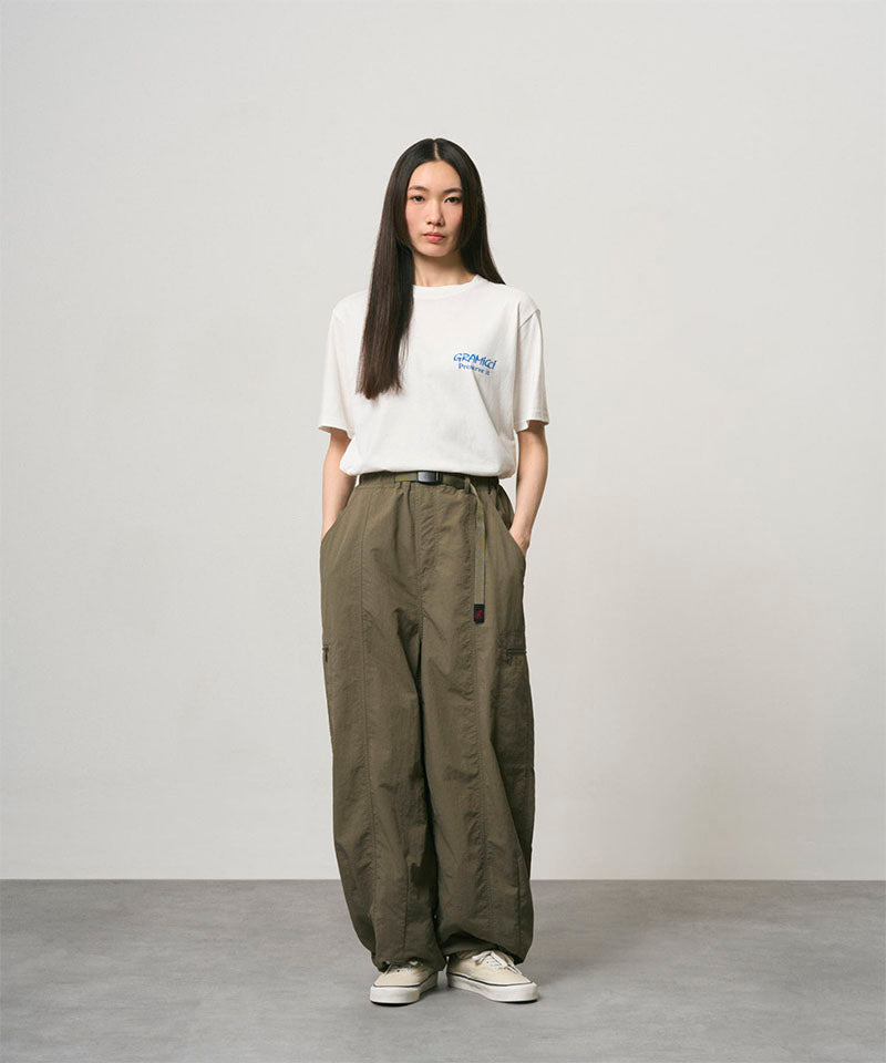 Nylon Loose Ballon Pant in Burnt Olive
