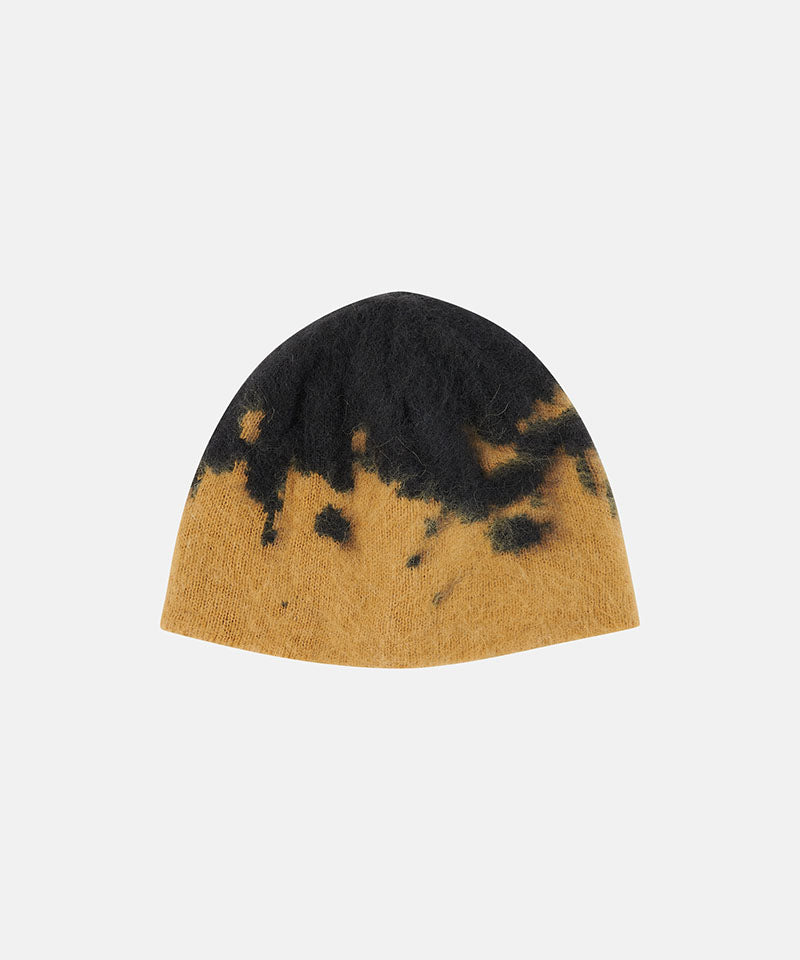 Mohair Splatter Beanie in Saffron Splatter