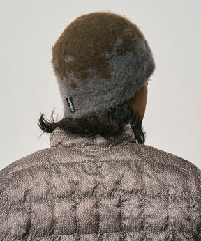 Mohair Splatter Beanie in Slate Splatter