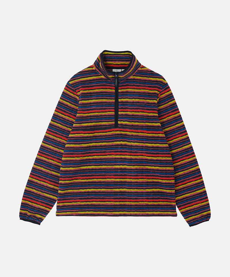 Thermal Fleece Pullover in Multi Stripe