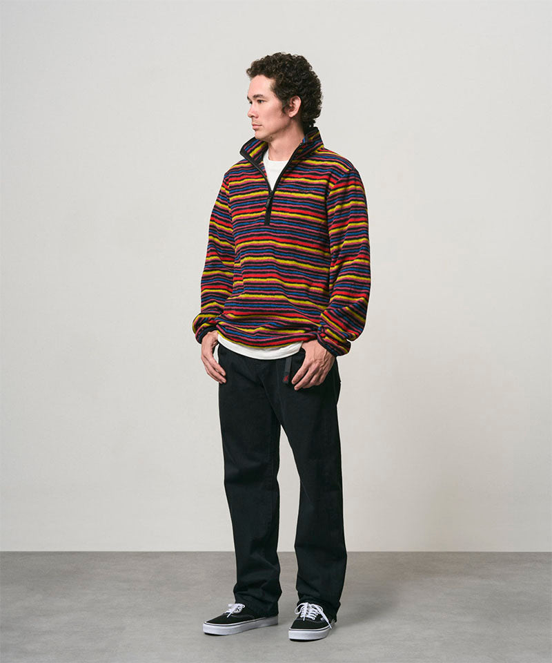 Thermal Fleece Pullover in Multi Stripe