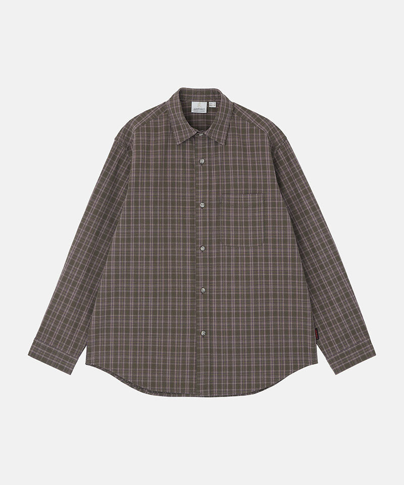 Heavy Weight Checkered Shirt in Violet