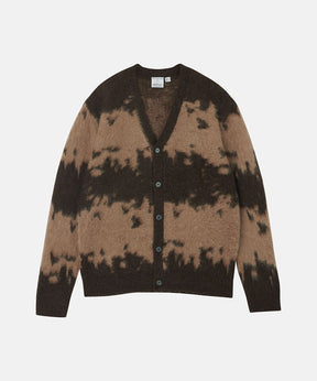 Mohair Splatter Cardigan in Taupe