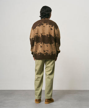 Mohair Splatter Cardigan in Taupe