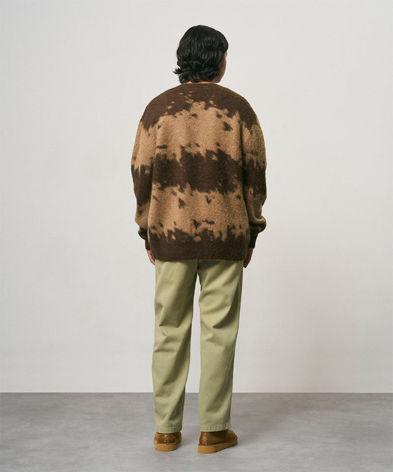 Mohair Splatter Cardigan in Taupe