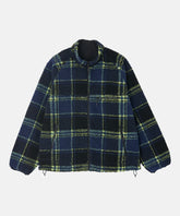 Reversible Sherpa Plaid Jacket in Black Plaid