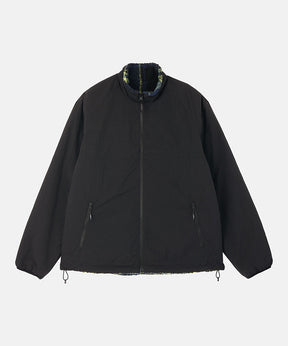 Reversible Sherpa Plaid Jacket in Black Plaid