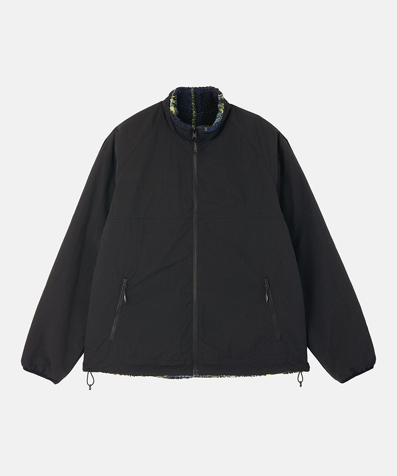 Reversible Sherpa Plaid Jacket in Black Plaid