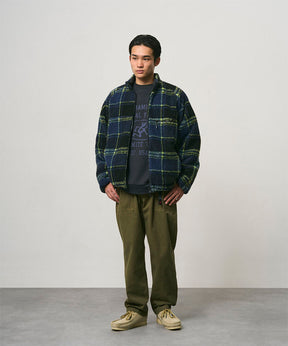 Reversible Sherpa Plaid Jacket in Black Plaid
