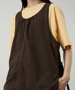 Nylon Dress in Chocolate