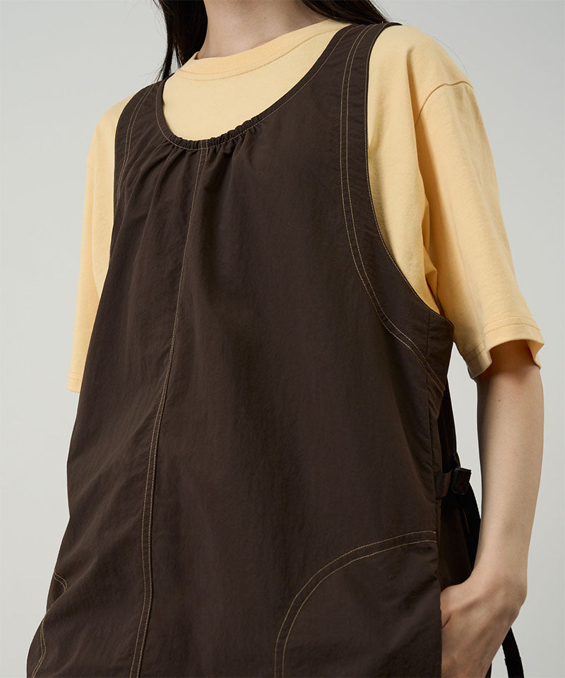 Nylon Dress in Chocolate