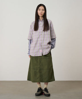 Nylon Utility Skirt in Olive