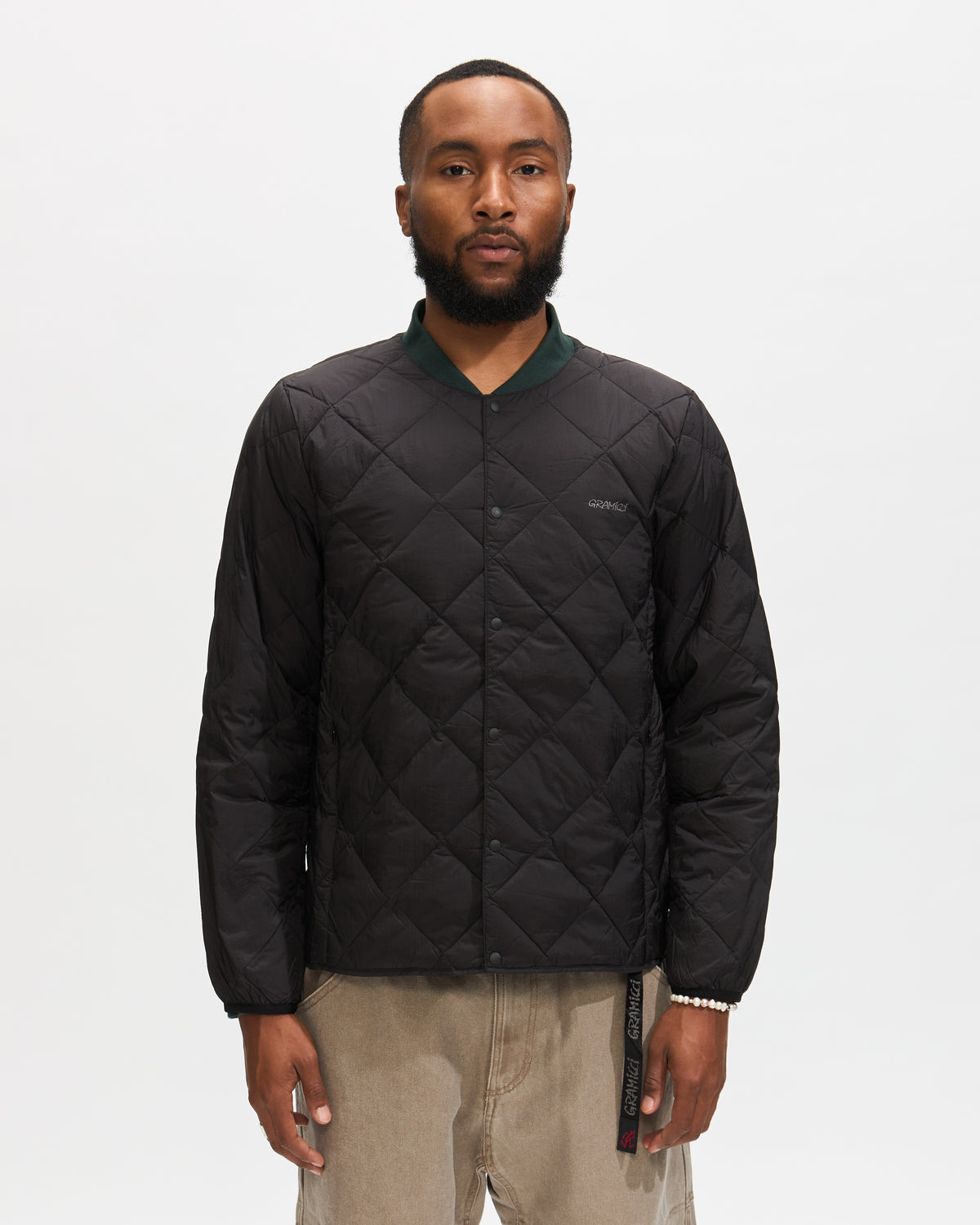 Gramicci Inner Down Jacket in Black Homme Essentials 