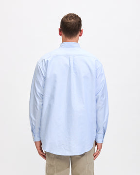 Gramicci Oxford Button Down Stance Shirt in Sky Blue Homme Essentials 