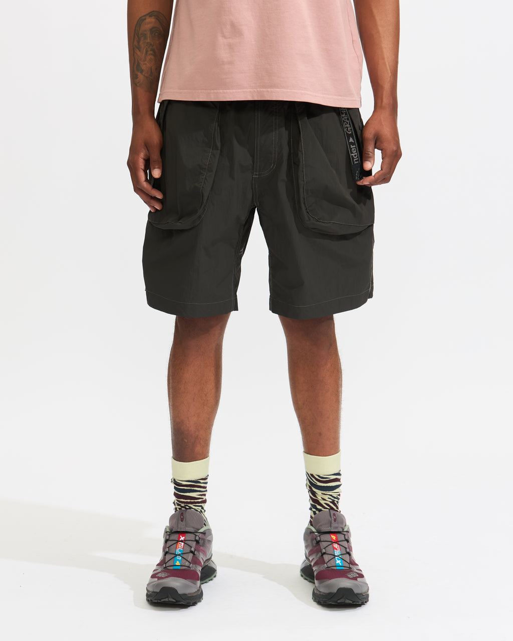 Gramicci x and Wander Brushed Nylon Short in Charcoal| Homme