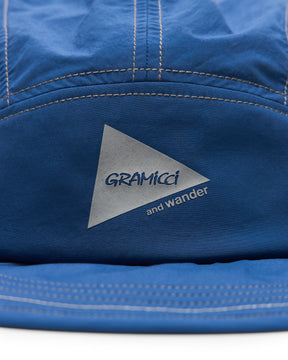 Gramicci x and Wander Brushed Nylon Sunshade Cap in Blue Homme Essentials 