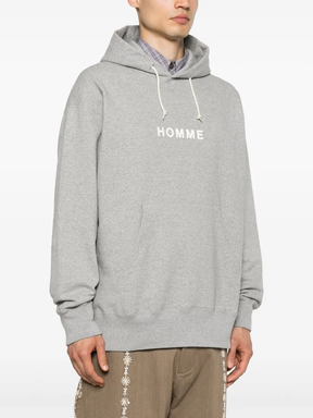 Logo Print Hoodie in Grey