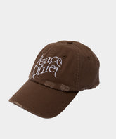 Wordmark Distressed Dad Hat in Coffee