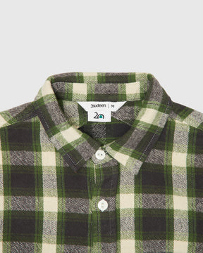 Crosscut Flannel in Emerald Shaggy Check