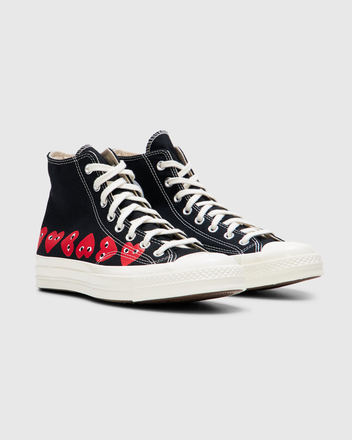 Multi Red Heart Chuck Taylor All Star '70 High in Black