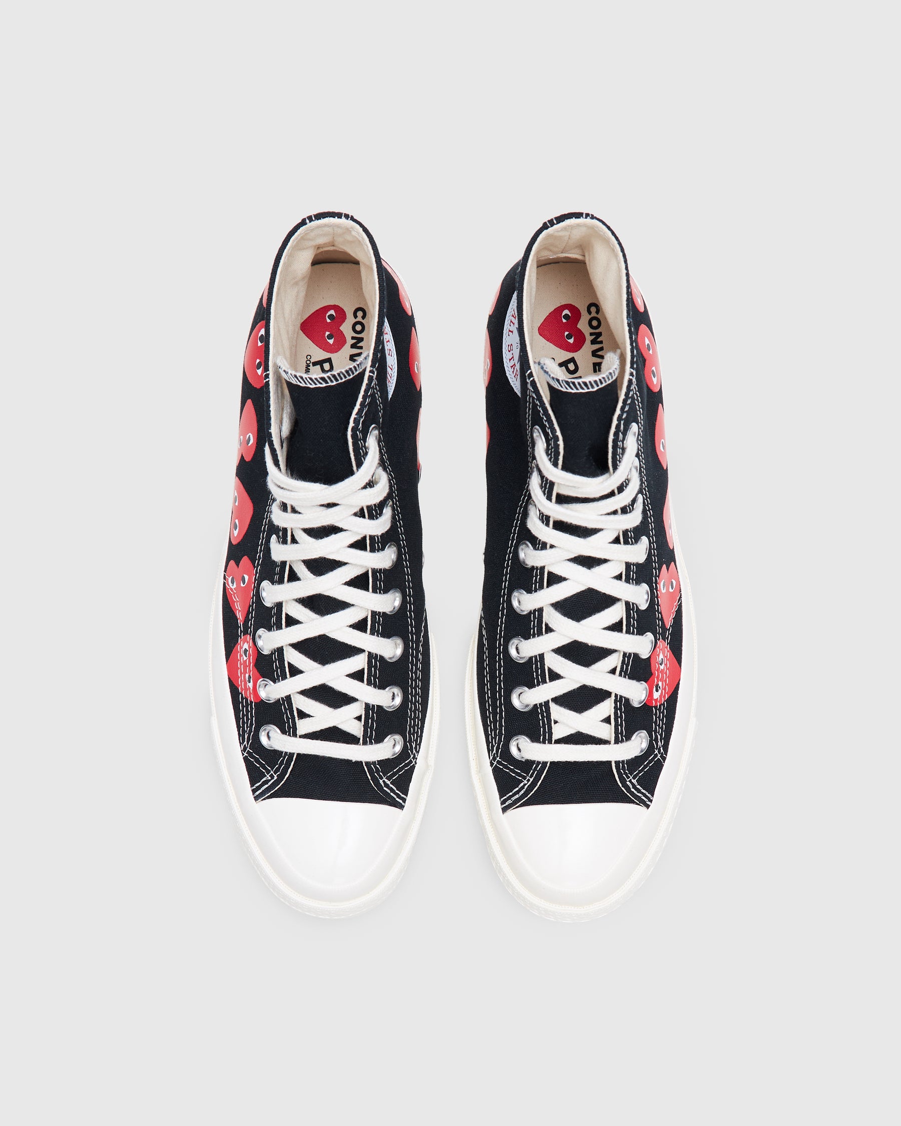 Multi Red Heart Chuck Taylor All Star '70 High in Black