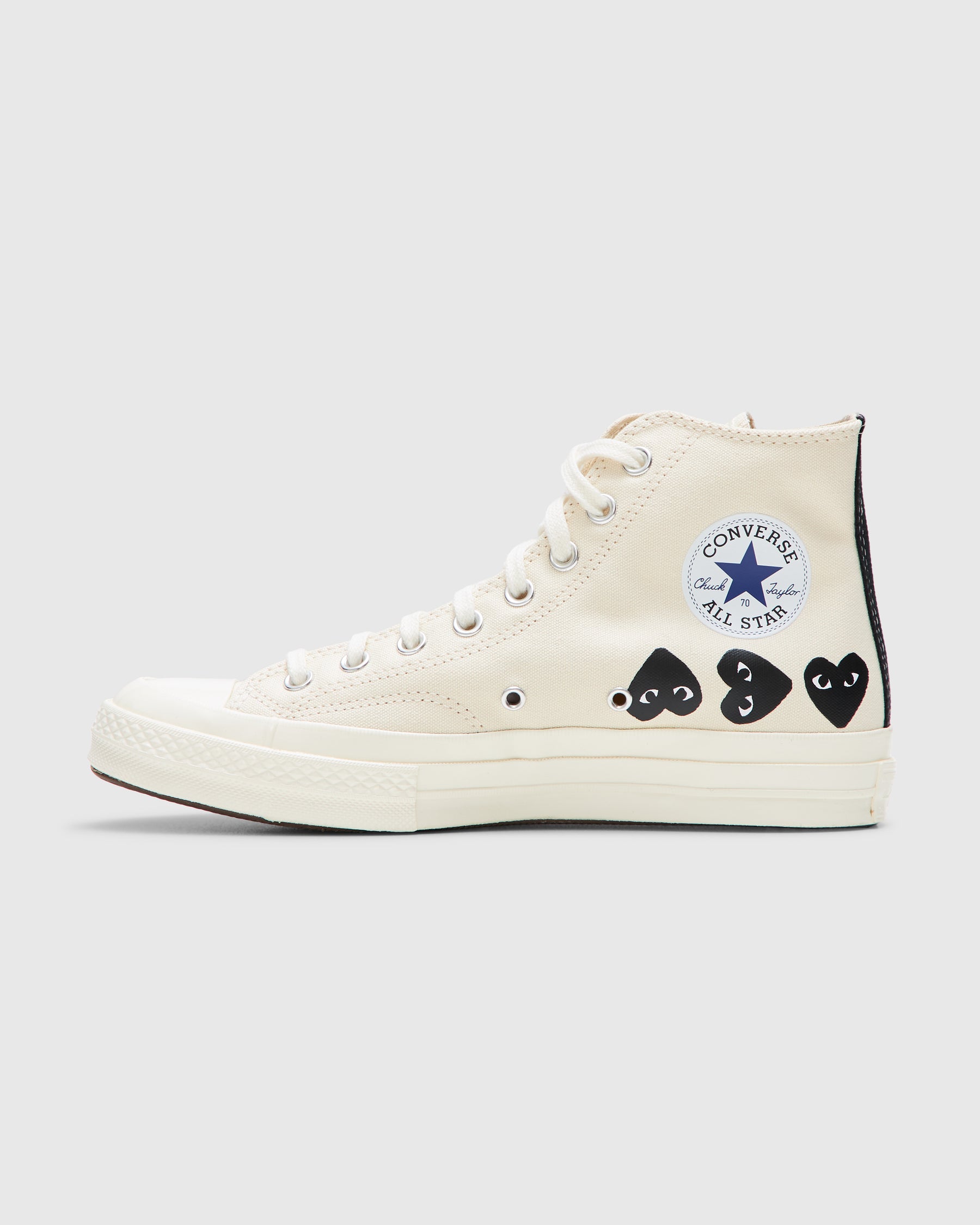 Multi Black Heart Chuck Taylor All Star '70 High in White