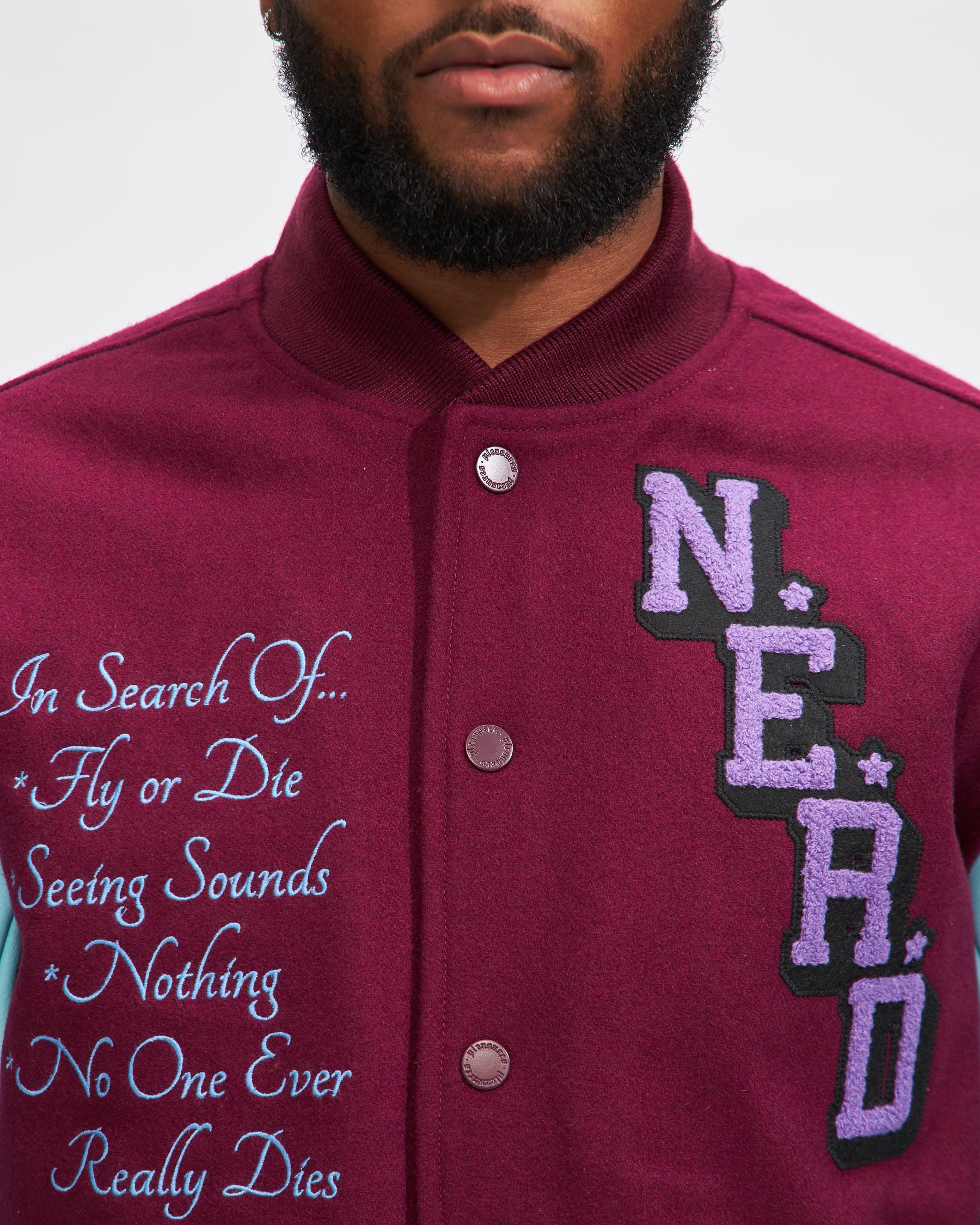 NERD Varsity Jacket in Purple