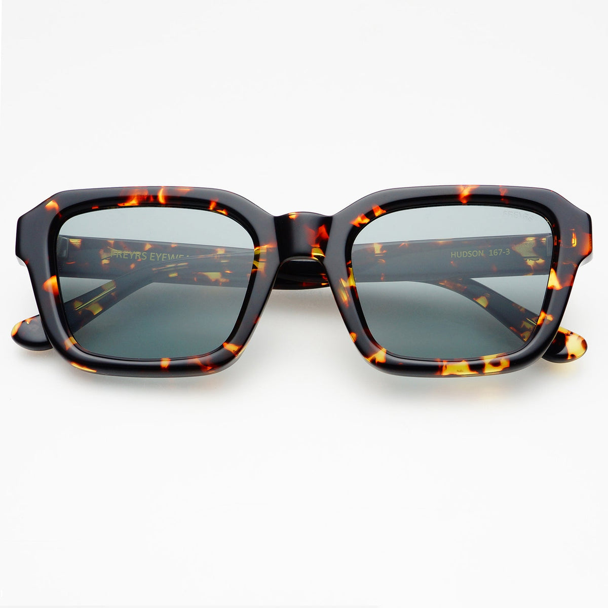 Hudson Unisex Acetate Rectangular Sunglasses in Tortoise