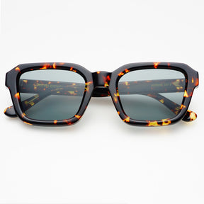 Hudson Unisex Acetate Rectangular Sunglasses in Tortoise