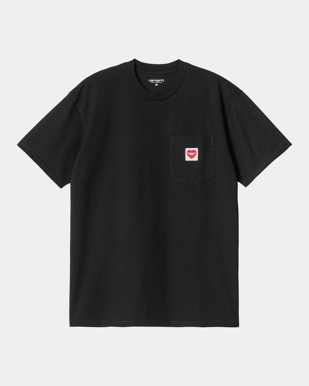 S/S Pocket Heart T-Shirt in Black