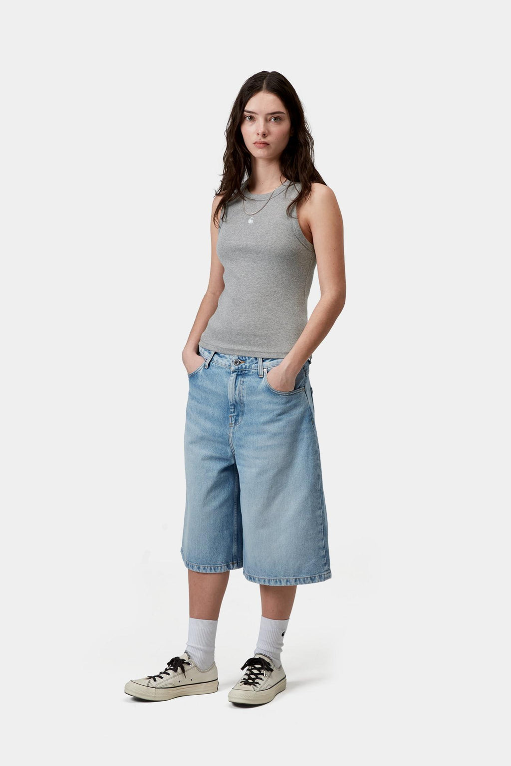Women's Phillips A-Shirt in Heather Grey
