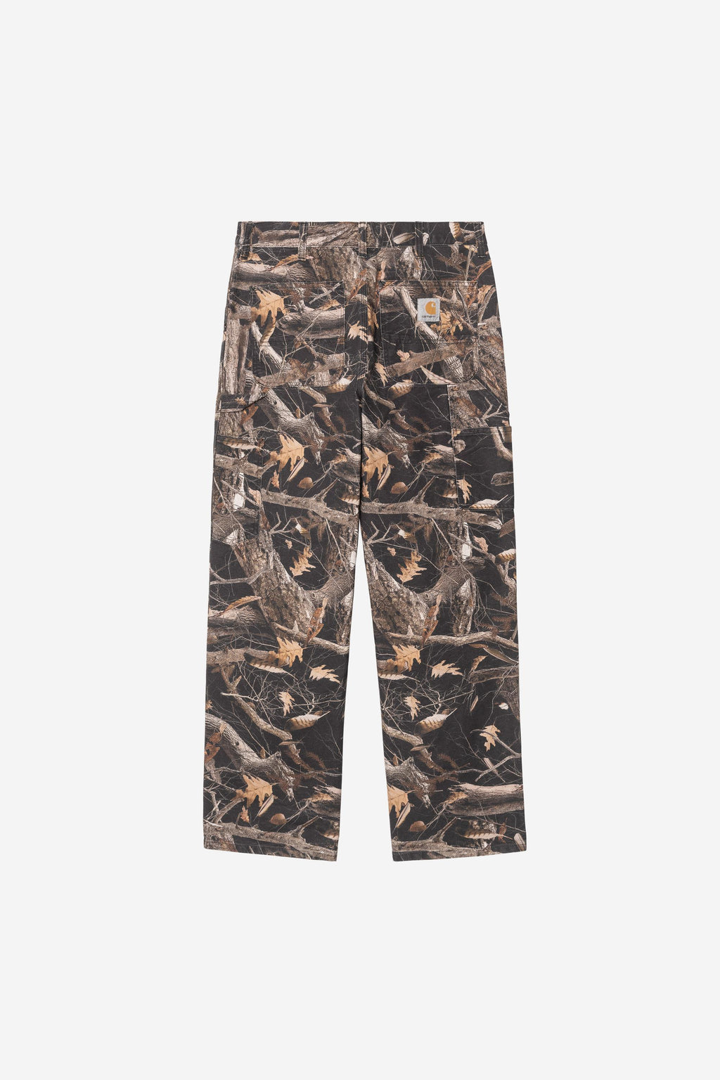 Double Knee Pant in Black Camo Feather Tree Heavy Stone Wash