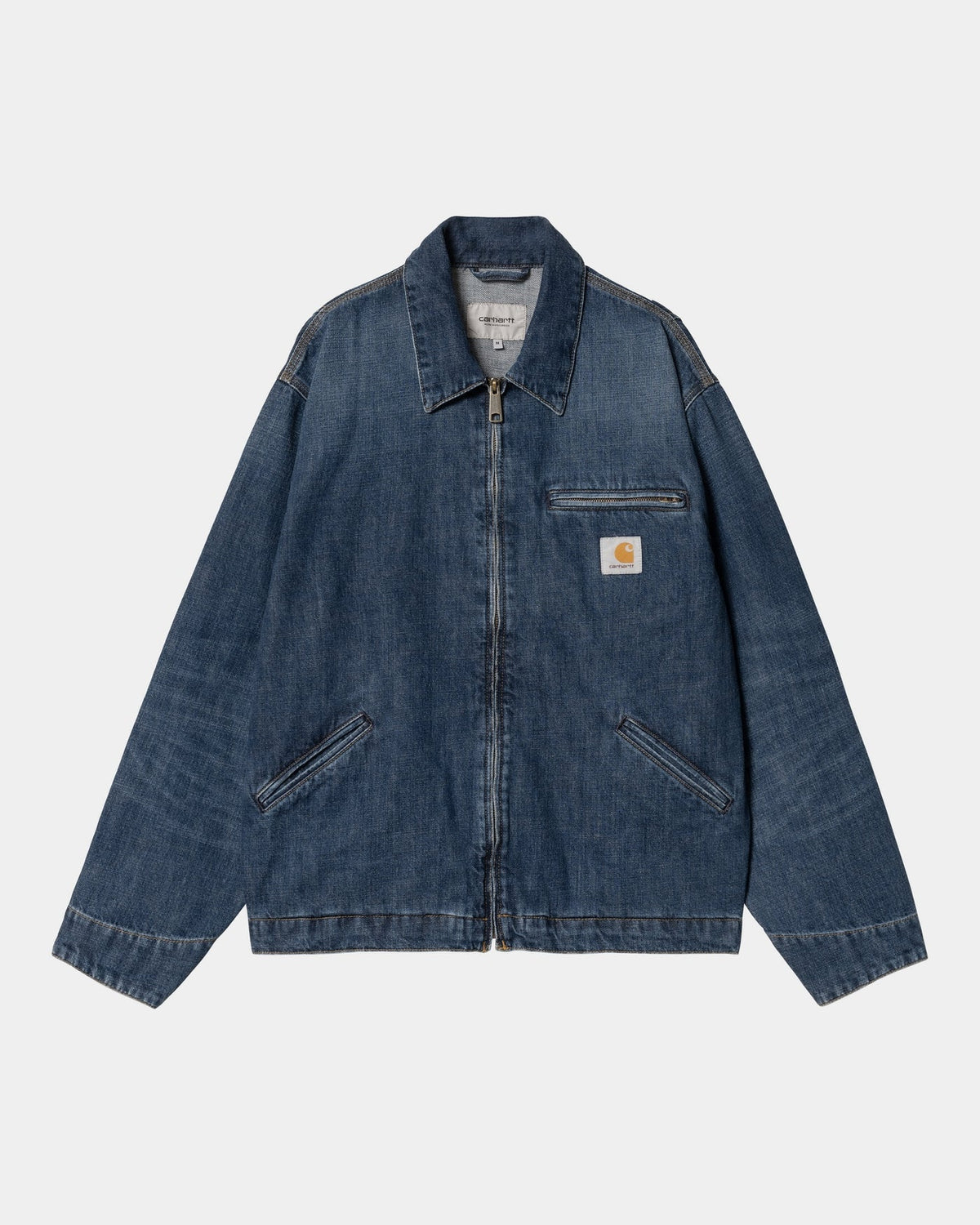 OG Detroit Jacket in  Blue Dark Used Wash Denim