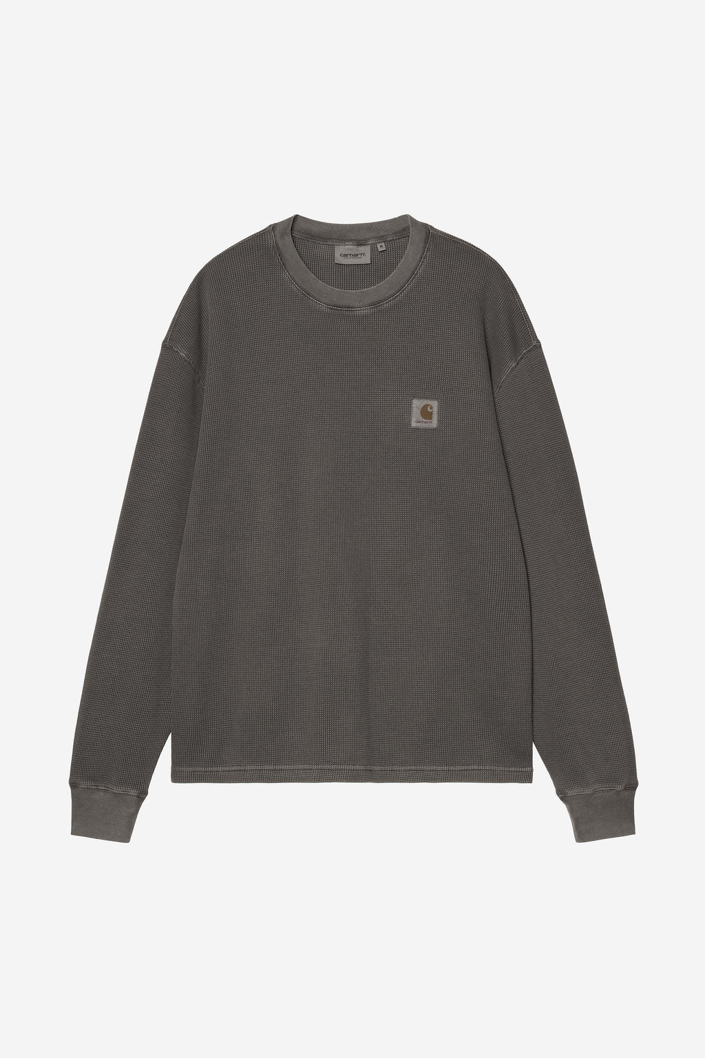 Long Sleeve Vista Waffle T-Shirt in Black