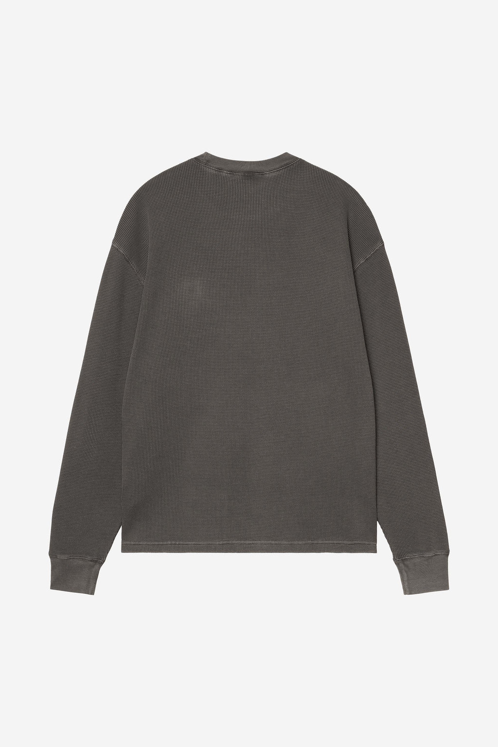 Long Sleeve Vista Waffle T-Shirt in Black