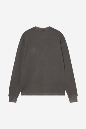 Long Sleeve Vista Waffle T-Shirt in Black