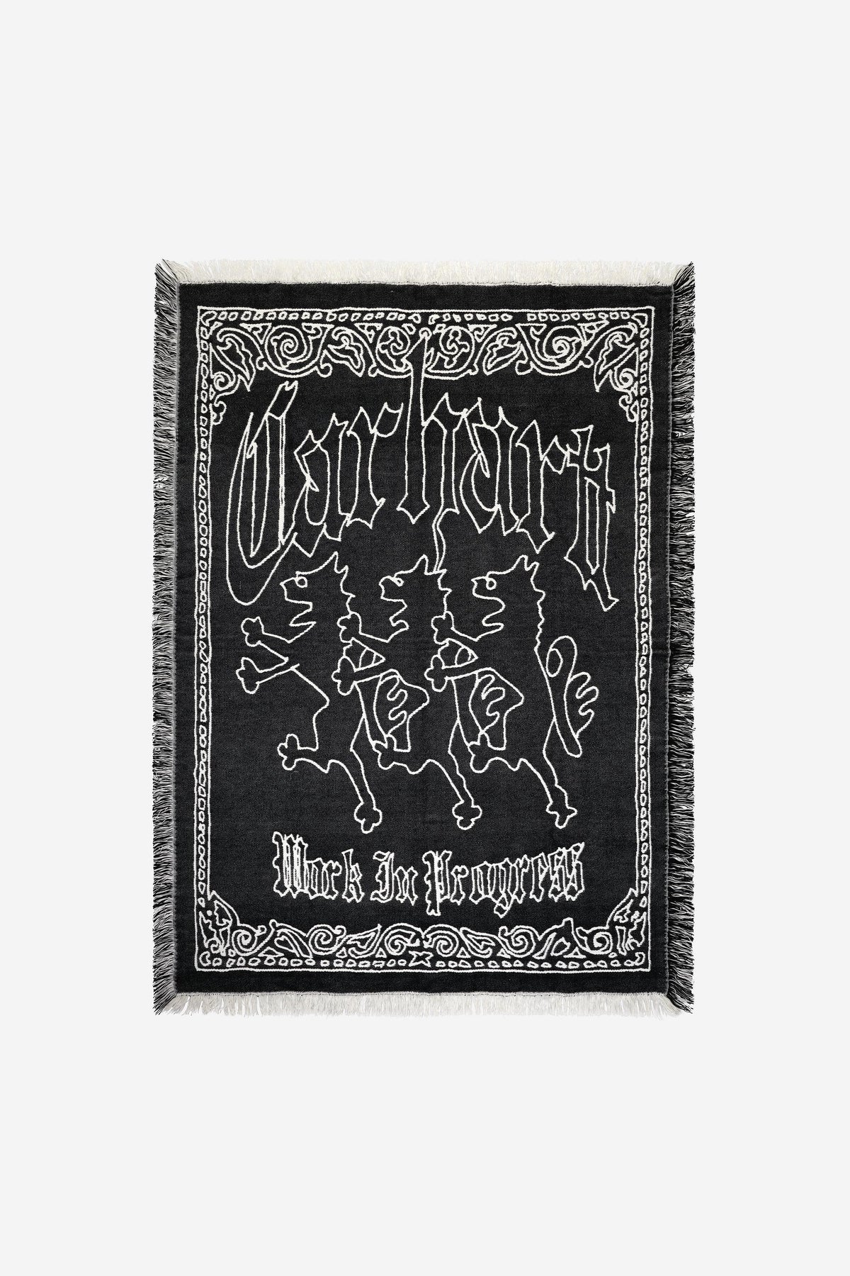 Hackwork Blanket in Black