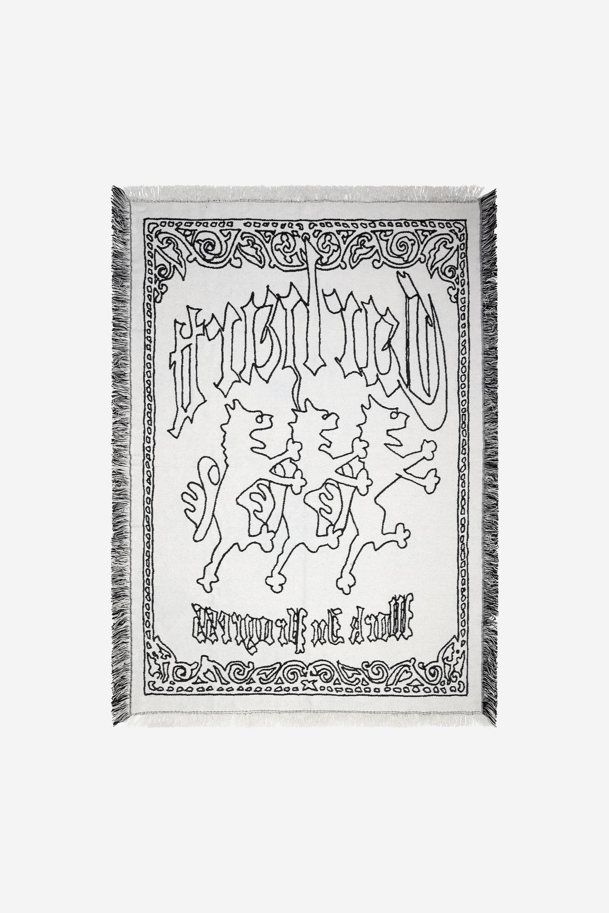 Hackwork Blanket in Black