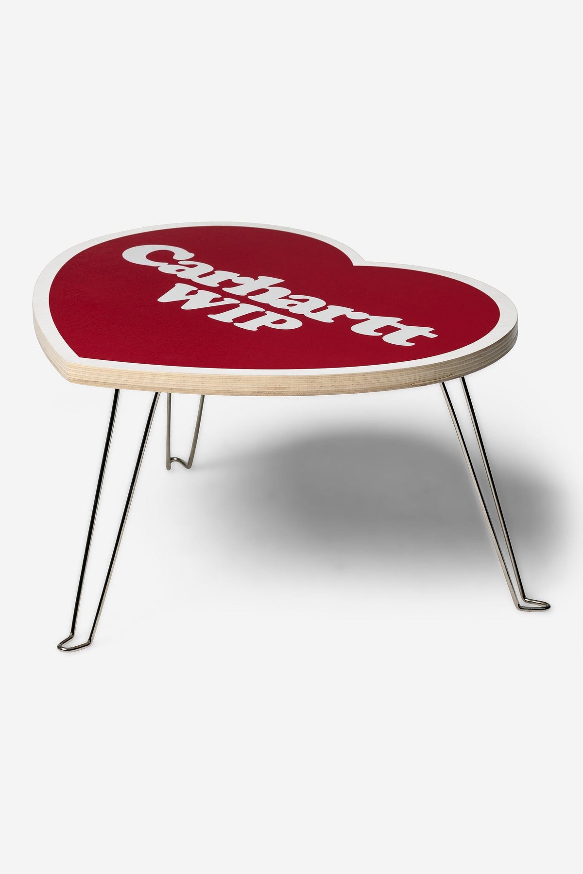 Heart Folding Table in Scarlet