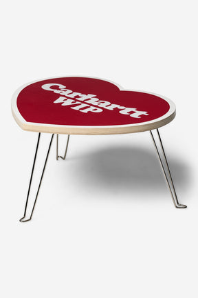 Heart Folding Table in Scarlet